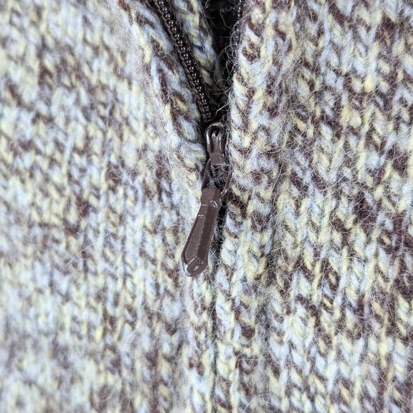 Heart on Sleeve Wool/Angora Zip Up Cardigan L - Picture 4 of 6